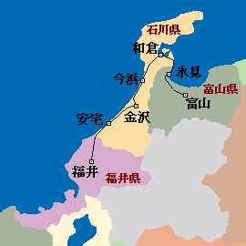 北陸旅行の行程
