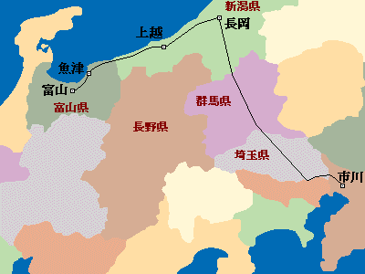 北陸旅行の行程