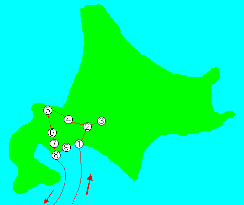 �k�C�����s�̍s��